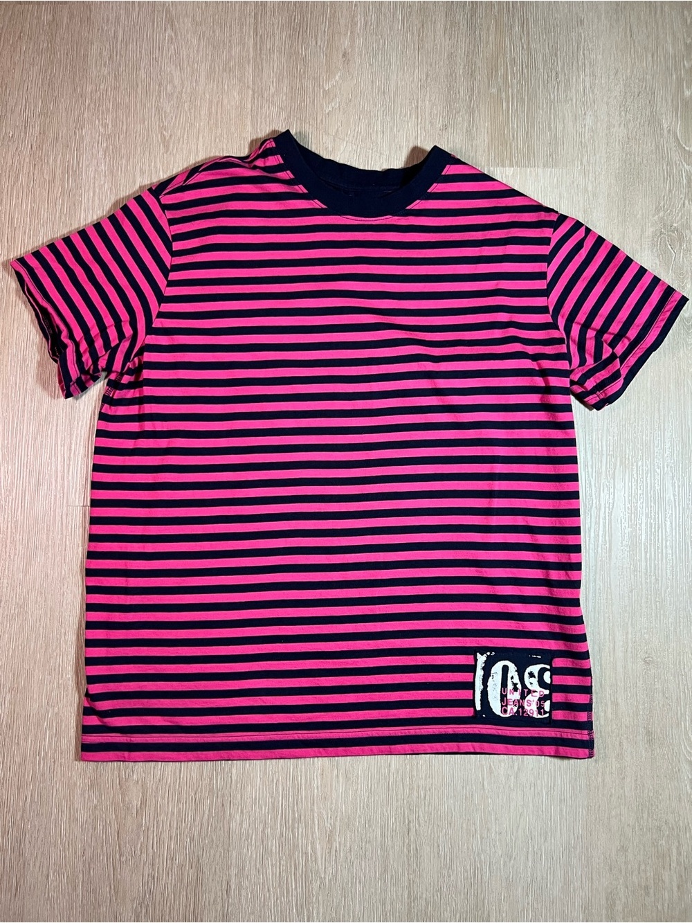 Y2K Design United Urban Vintage United Jeans Striped Short Sleeve Tee Retro